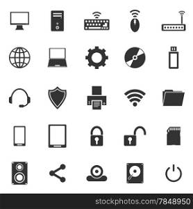 Computer icons on white background, stock vector