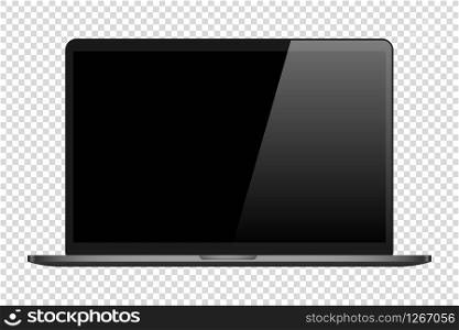 Computer in realistic style with mockup screen vector