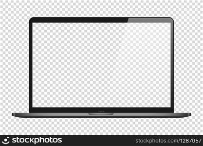 Computer in realistic style with mockup screen vector