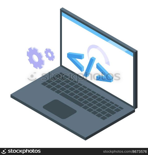Computer interface icon isometric vector. Software email. Web development. Computer interface icon isometric vector. Software email