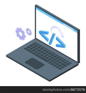 Computer interface icon isometric vector. Software email. Web development. Computer interface icon isometric vector. Software email