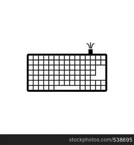 Computer keyboard icon in simple style on a white background. Computer keyboard icon, simple style