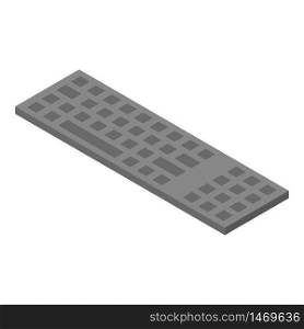 Computer keyboard icon. Isometric of computer keyboard vector icon for web design isolated on white background. Computer keyboard icon, isometric style