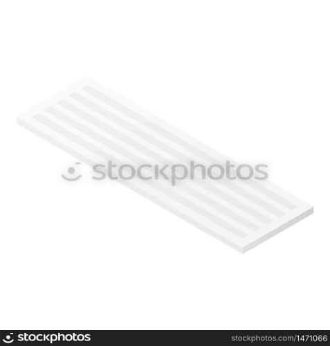 Computer keyboard icon. Isometric of computer keyboard vector icon for web design isolated on white background. Computer keyboard icon, isometric style