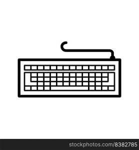 Computer keyboard icon vector,