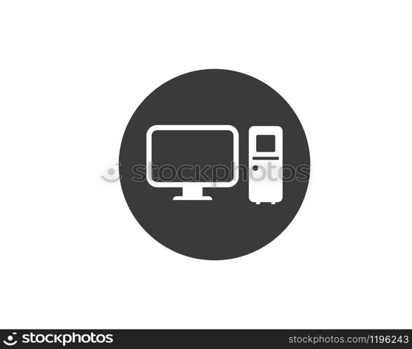 computer logo icon vector illustration design