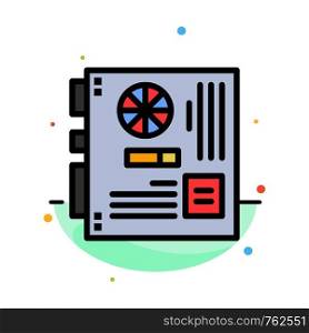Computer, Main, Mainboard, Mother, Motherboard Abstract Flat Color Icon Template
