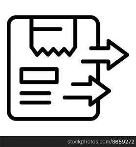 Computer management icon outline vector. Digital inventory. Control product. Computer management icon outline vector. Digital inventory