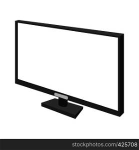 Computer monitor cartoon icon. Single symbol isolated on a white background. Computer monitor cartoon icon