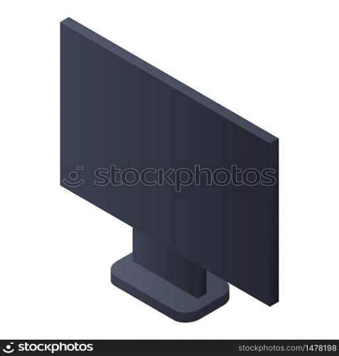 Computer monitor icon. Isometric of computer monitor vector icon for web design isolated on white background. Computer monitor icon, isometric style