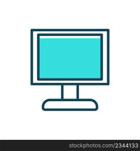 Computer monitor icon trendy