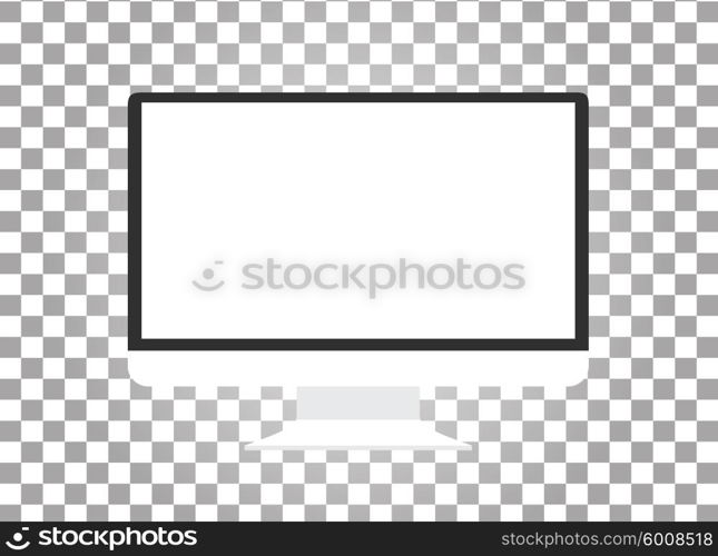 Computer Monitor Isolated. Computer monitor isolated. Computer monitor display. Computer display isolated. Black screen. lcd tv monitor isolated. Icon of monitor. Computer monitor icon. Flat monitor. Vector computer monitor