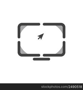 Computer monitor logo vector illustration icon design