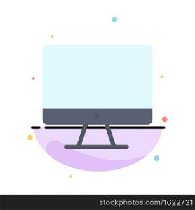 Computer, Monitor, Screen, Hardware Abstract Flat Color Icon Template