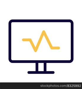 Computer monitor to view the result of a heart Rhythm and other activities