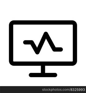 Computer monitor to view the result of a heart Rhythm and other activities
