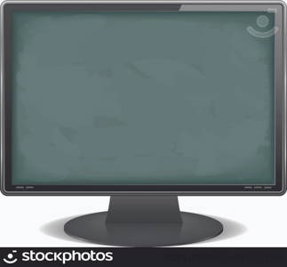 Computer monitor with blackboard background