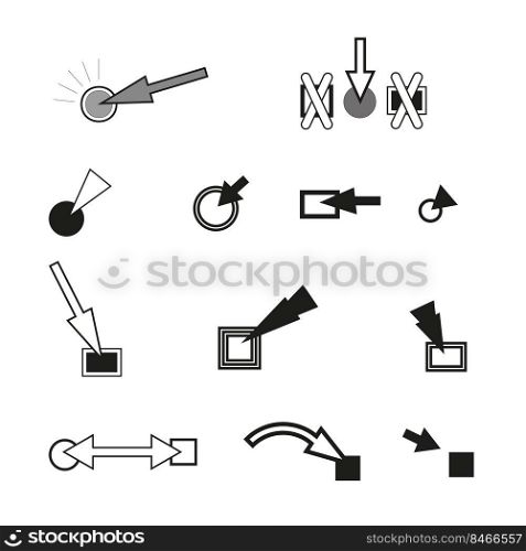 Computer mouse. Arrow pointer, mouse cursor. Vector illustration. stock image. EPS 10.. Computer mouse. Arrow pointer, mouse cursor. Vector illustration. stock image. 