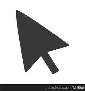 Computer mouse cursor arrow in simple vector format