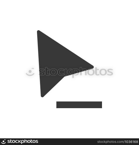 Computer mouse cursor symbol with a minus or subtract icon in vector