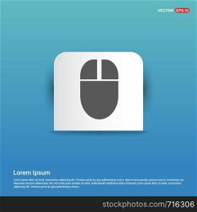 Computer mouse icon - Blue Sticker button