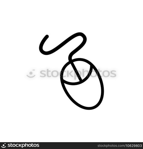 Computer mouse icon vector.