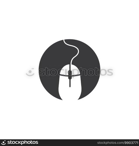 Computer mouse icon vector flat design
