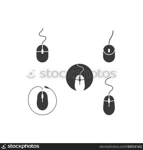 Computer mouse icon vector flat design