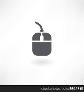 Computer mouse icon, vector illustration. Flat design style