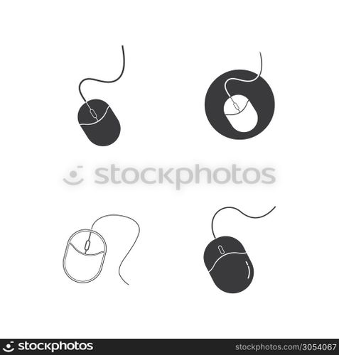 Computer mouse logo vector template