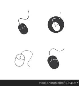 Computer mouse logo vector template