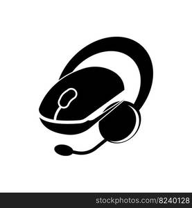 Computer mouse logo vector template design illustration