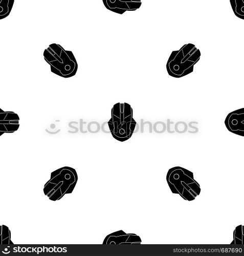 Computer mouse pattern repeat seamless in black color for any design. Vector geometric illustration. Computer mouse pattern seamless black