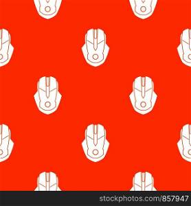 Computer mouse pattern repeat seamless in orange color for any design. Vector geometric illustration. Computer mouse pattern seamless