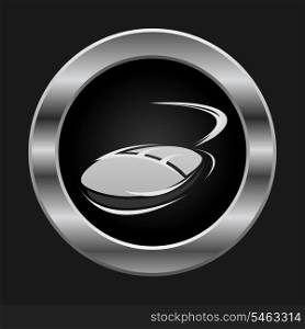 Computer mouse2. The computer mouse on a black background. A vector illustration