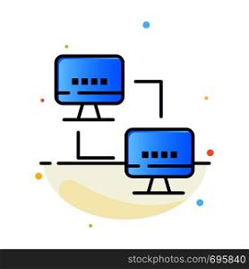 Computer, Network, Computing, Computers Abstract Flat Color Icon Template
