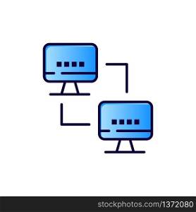 Computer, Network, Computing, Computers Flat Color Icon. Vector icon banner Template