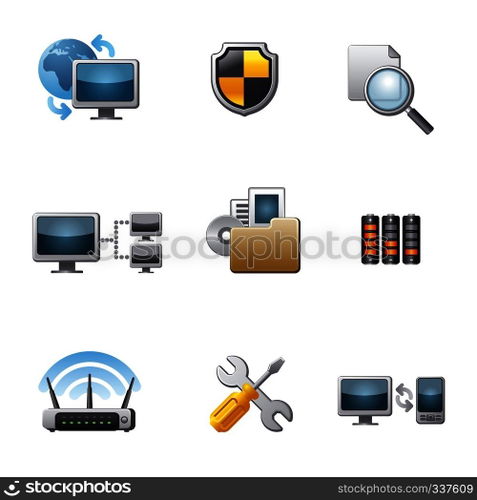 computer network icon set