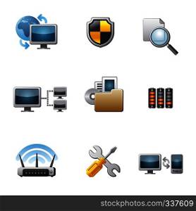 computer network icon set