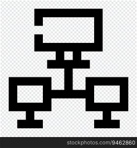 Computer Networking icon. Internet technology concept. Icon in line style