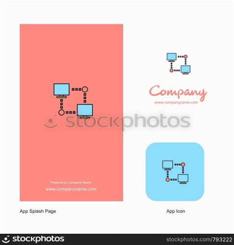 Computer networks Company Logo App Icon and Splash Page Design. Creative Business App Design Elements