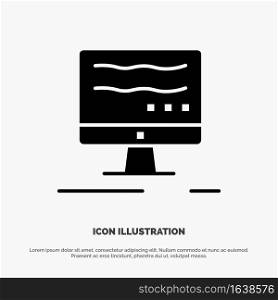 Computer, Online, Marketing solid Glyph Icon vector