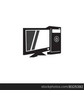Computer or PC flat icon display Vector Image
