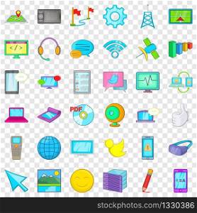 Computer page icons set. Cartoon style of 36 computer page vector icons for web for any design. Computer page icons set, cartoon style