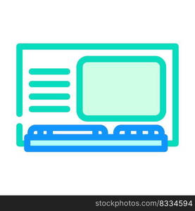 computer pc retro gadget color icon vector. computer pc retro gadget sign. isolated symbol illustration. computer pc retro gadget color icon vector illustration