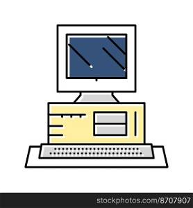 computer pc technology color icon vector. computer pc technology sign. isolated symbol illustration. computer pc technology color icon vector illustration