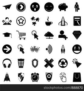 Computer pictogram icons set. Simple style of 36 computer pictogram vector icons for web isolated on white background. Computer pictogram icons set, simple style