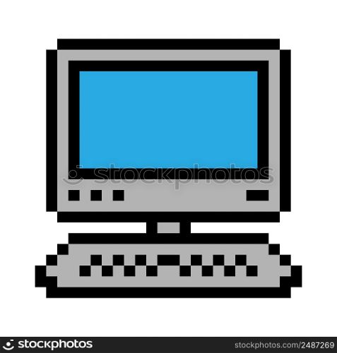 Computer pixel icon simple design