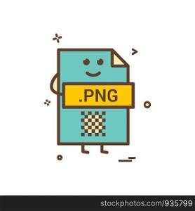 Computer png file format type icon vector design
