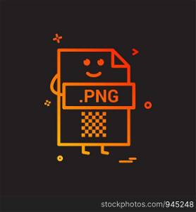 Computer png file format type icon vector design